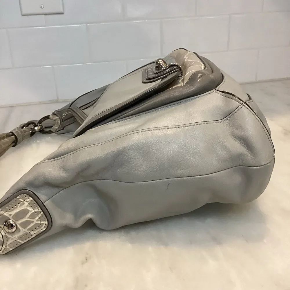 Coach Purse Handbag Leather Kristin Spectator Elevated Alligator Satchel Tote